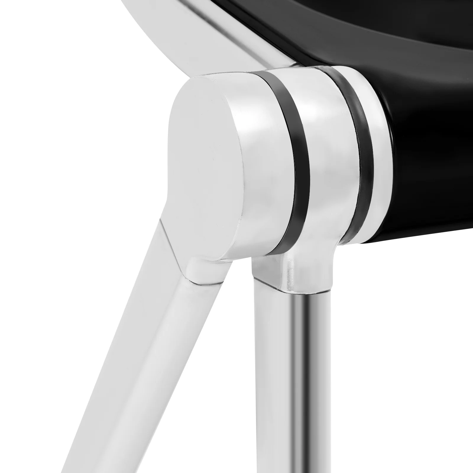Cozy Home Use Black Folding Chair Suitable For a Bedroom Balcony Consists Of a High-Class Electroplated Iron Frame