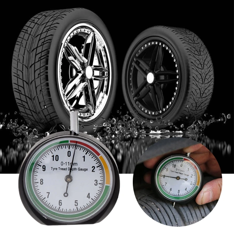 Tyre tread depth gauge Portable Tyre Depth Gauge with Car Tyre Tread Depth Gauge Trucks Tire Monitor Measure Device Tool