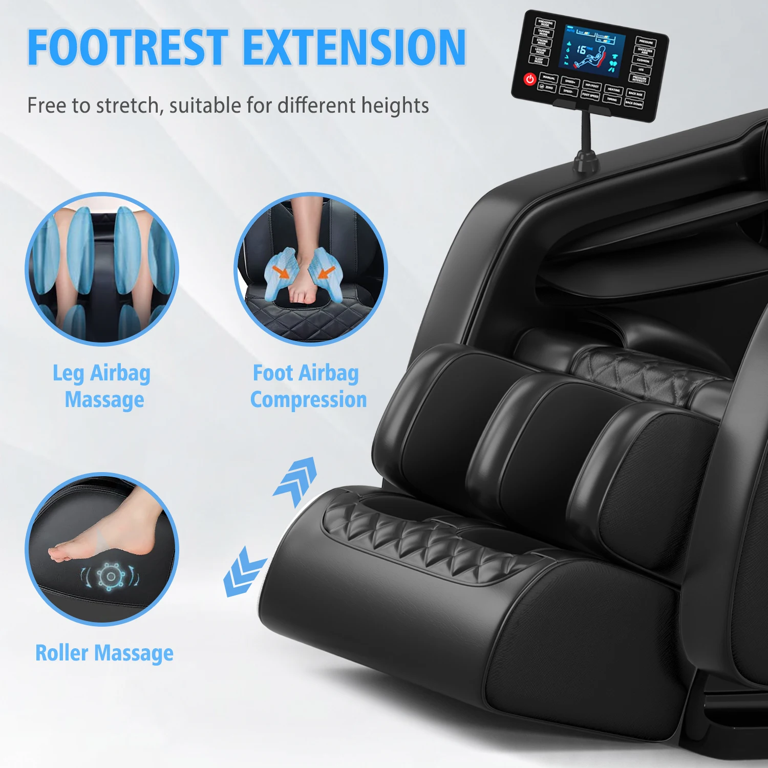 400Lbs 7ft Professional Full Body Electric Shared Massager Chair Multifunctional 4d Massage Chair Zero Gravity Massage Furniture