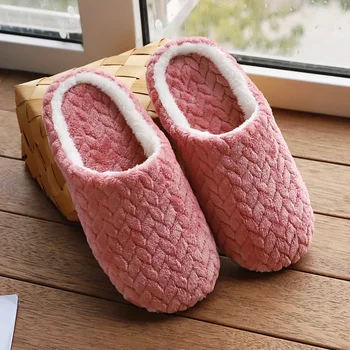 Soft Home Cotton Slippers Women Slippers Winter Indoor Light Comfort Floor Shoes Couple Silence Slides Bedroom House Slippers - Image 4
