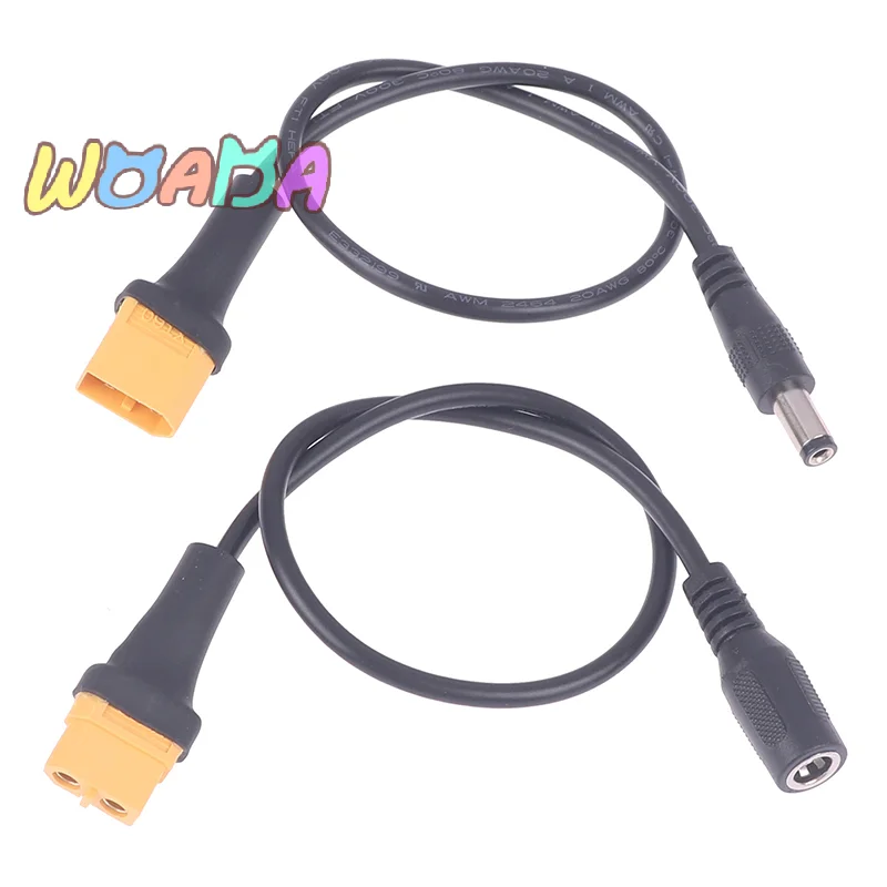 

Инновационный и практичный гнездовой штекер XT60 для зарядного устройства аккумулятора RC к разъему постоянного тока 5,5*2,1 мм, кабель адаптера, силиконовый провод