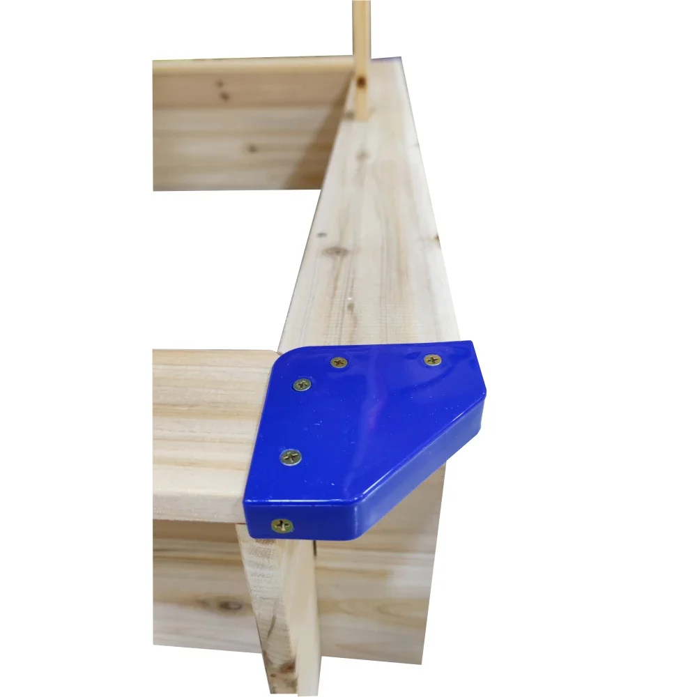 Children's Wooden Sandbox with Adjustable Canopy, Sandpit Covers Kids Wood Playset, Outdoor Backyard-Upgrade Retractable, Golden 6