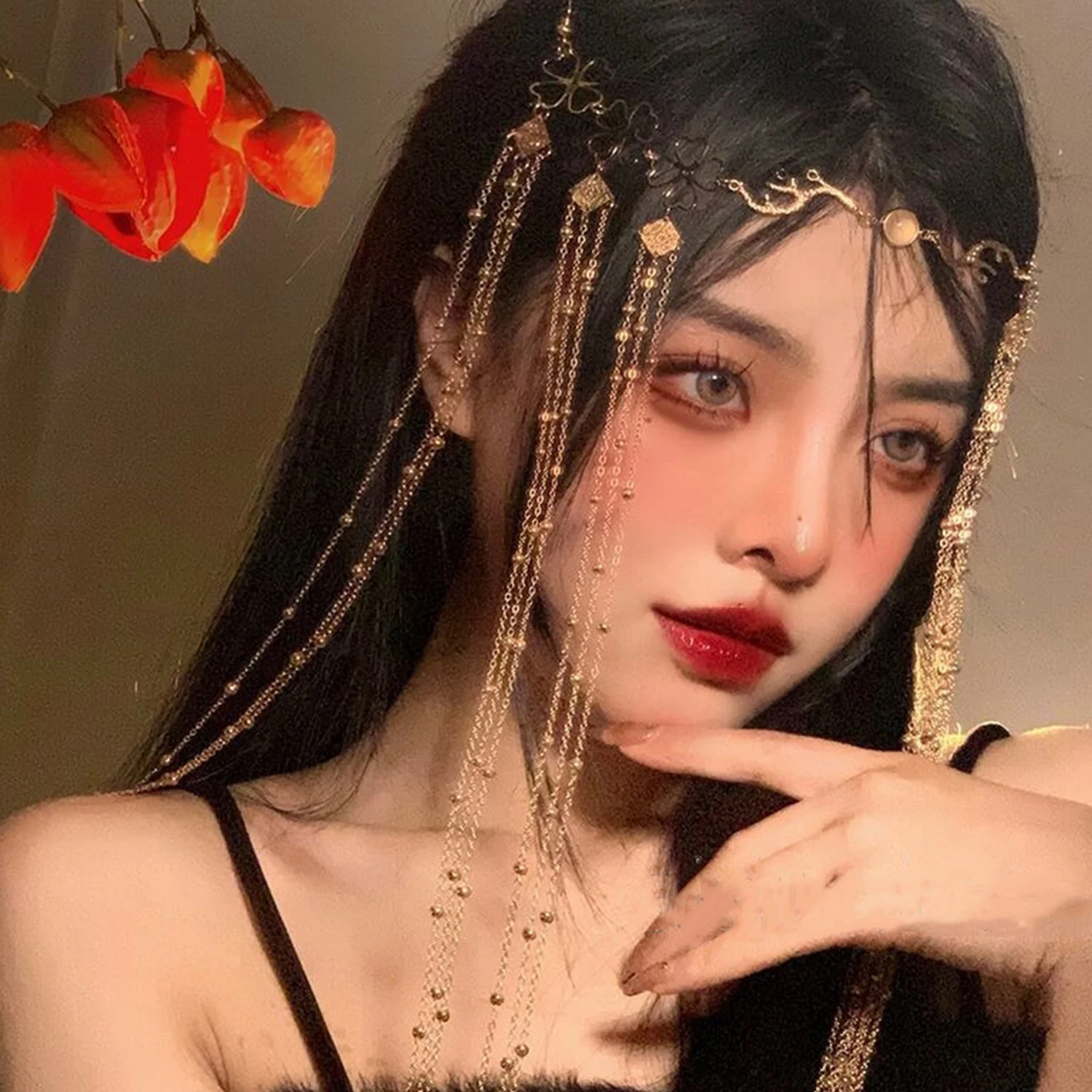 

1PC Vintage Hair Jewelry Chinese Style Hairband Tassel Forhead Decoration Headpiece Chinese Hairpin Hair Accessories For Women