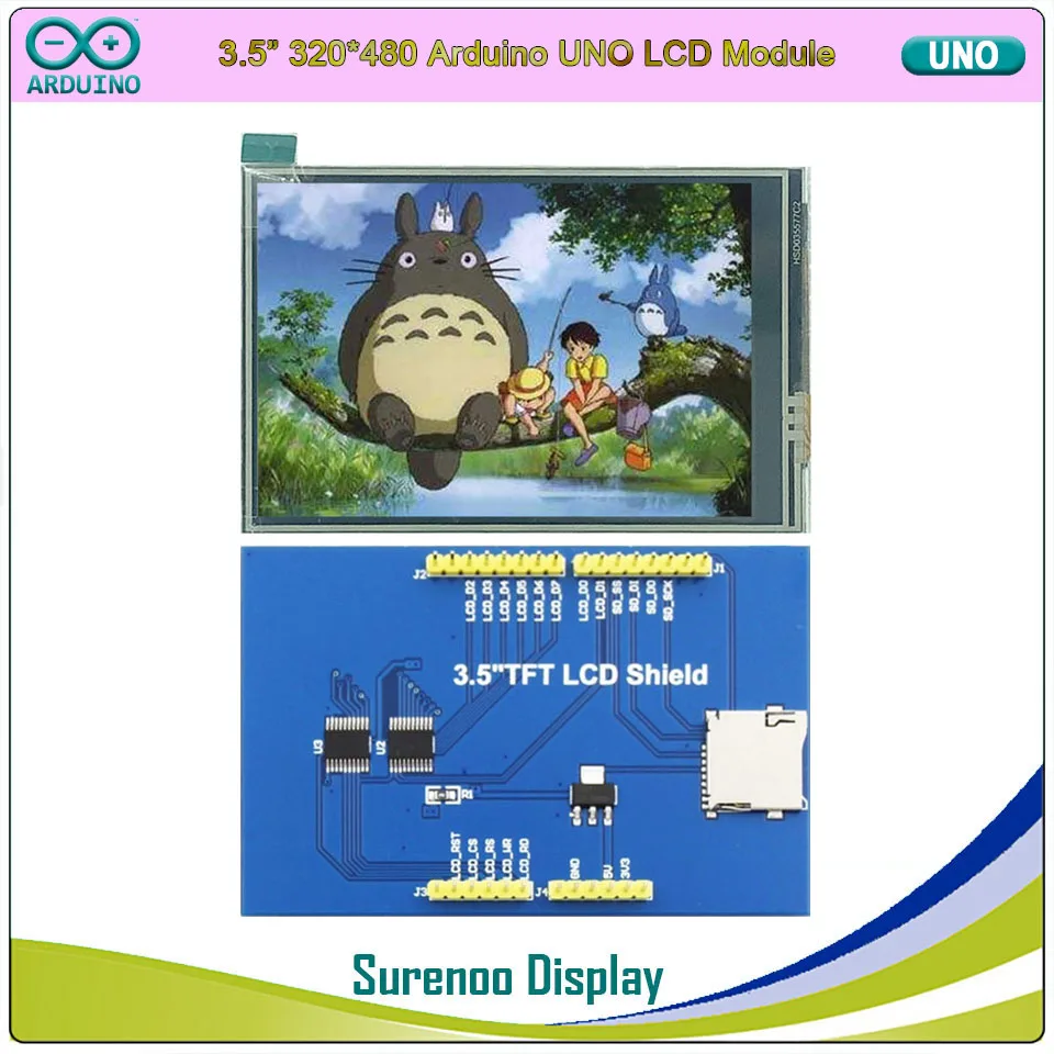 Display LCD TFT 3.5 Pollici ILI9486 - Touch Resistivo 480x320 Per Arduino | Con Slot SD