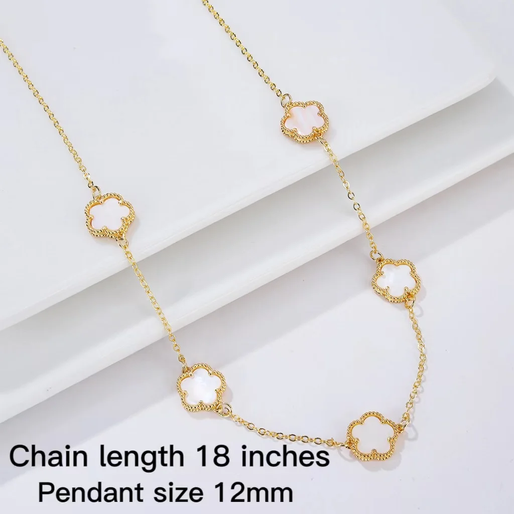 10 Colors Five-Leaf Flower Set Bracelet Necklace Women Jewelry Set For Daily Party Wear jewelry sets jewelry set