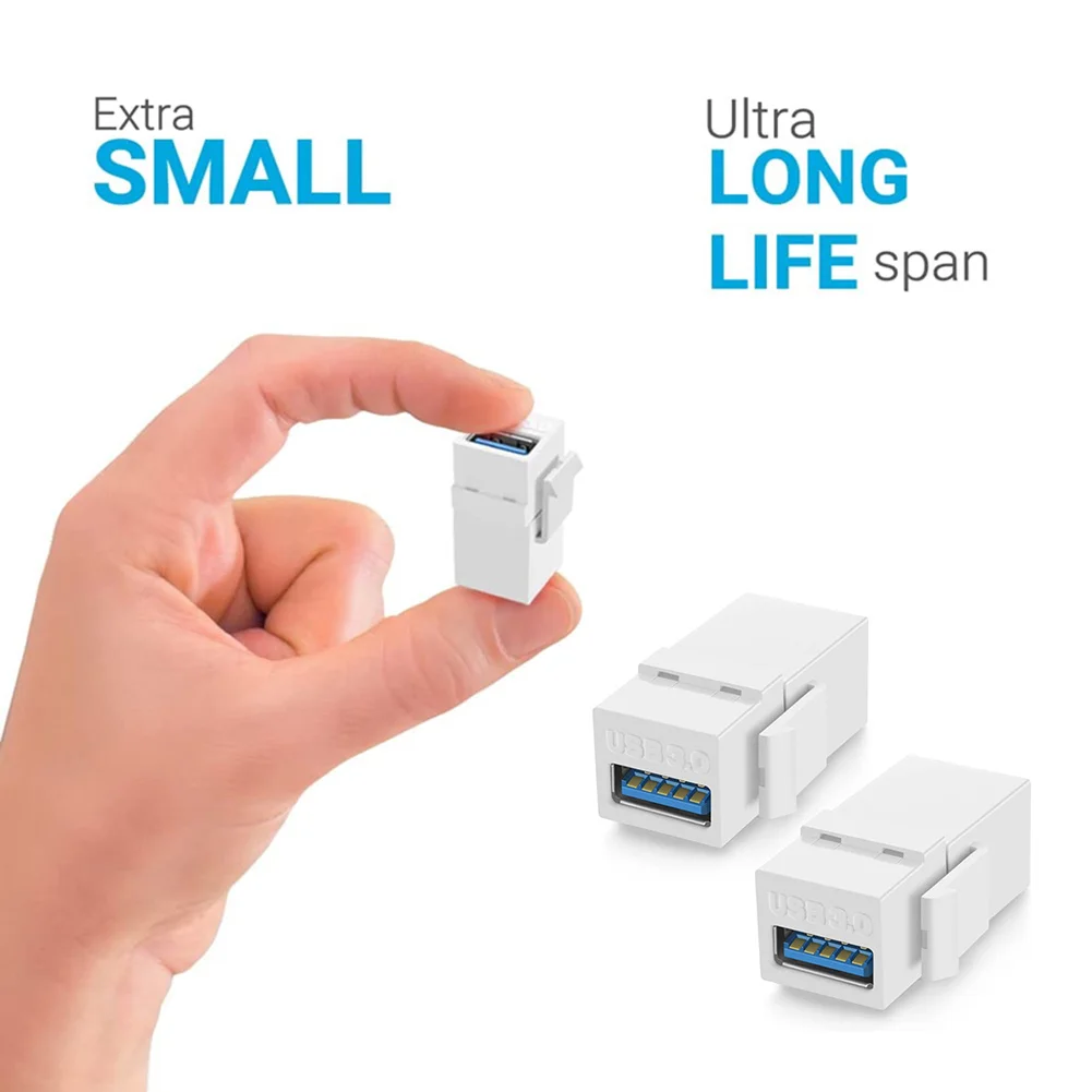 1-5PCS USB 3.0 Keystone Coupler Adapter Connect Equipment USB To USB Adapter Easy Installation Female to Female Connector