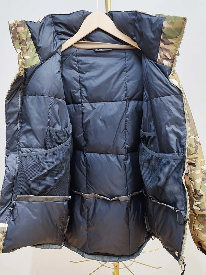 Winter Men's Heating Jacket Tactical Duck Down Jackets Camo Camping Combat Military Clothing Windproof Army Multicam Coat Hiking