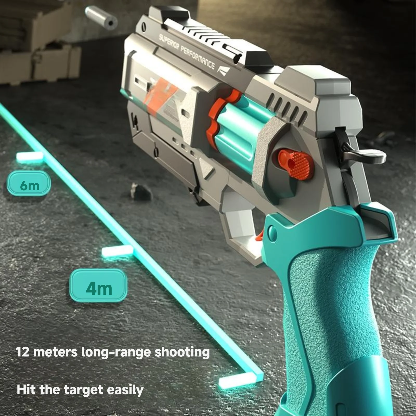 Burst Mech revolver Soft bullet gun can fire toy gun Boy outdoor interactive eating chicken pistol model machinery 4