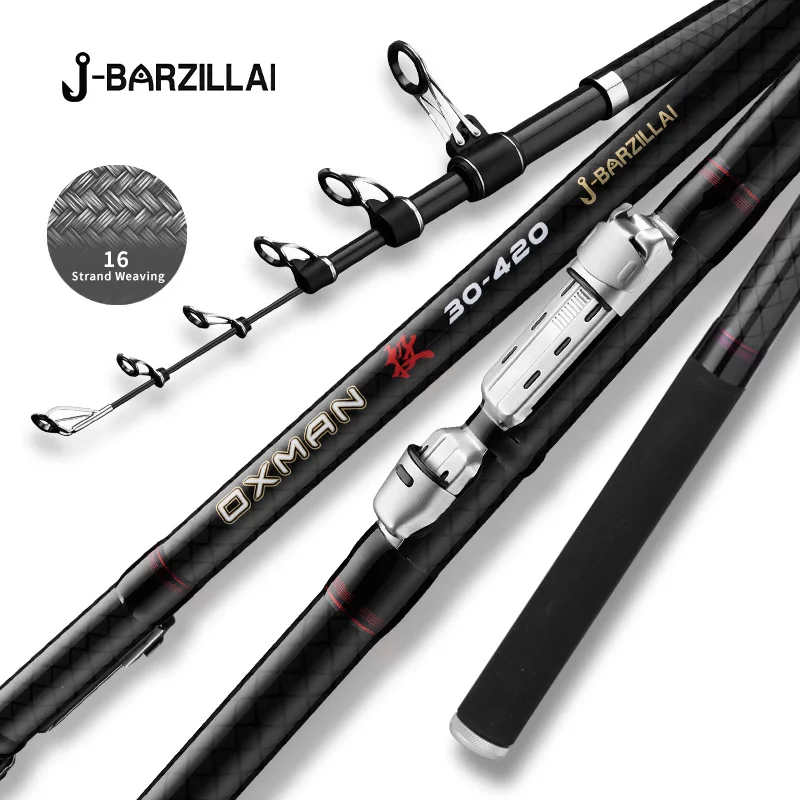 j-barzillai-oxmanロング伸縮式釣り竿カーボンファイバー軽量ハード36m-5m