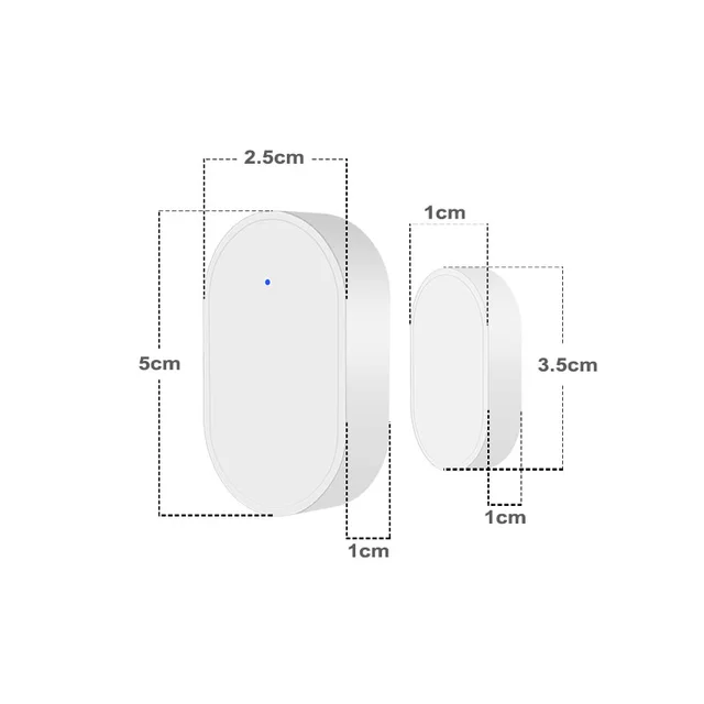 TAIBOAN Wireless 433mhz Door Window Sensor Mini Alarm Sensor Armed Disarmed for Home Security Alarm System APP Remote Control 6