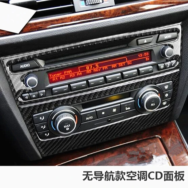 For Bmw 3 Series 2005-2012 e90 e92 Carbon Fiber Air Conditioner CD Control  Panel Plastic Cover Car Interior Accessoriers Sticker - AliExpress