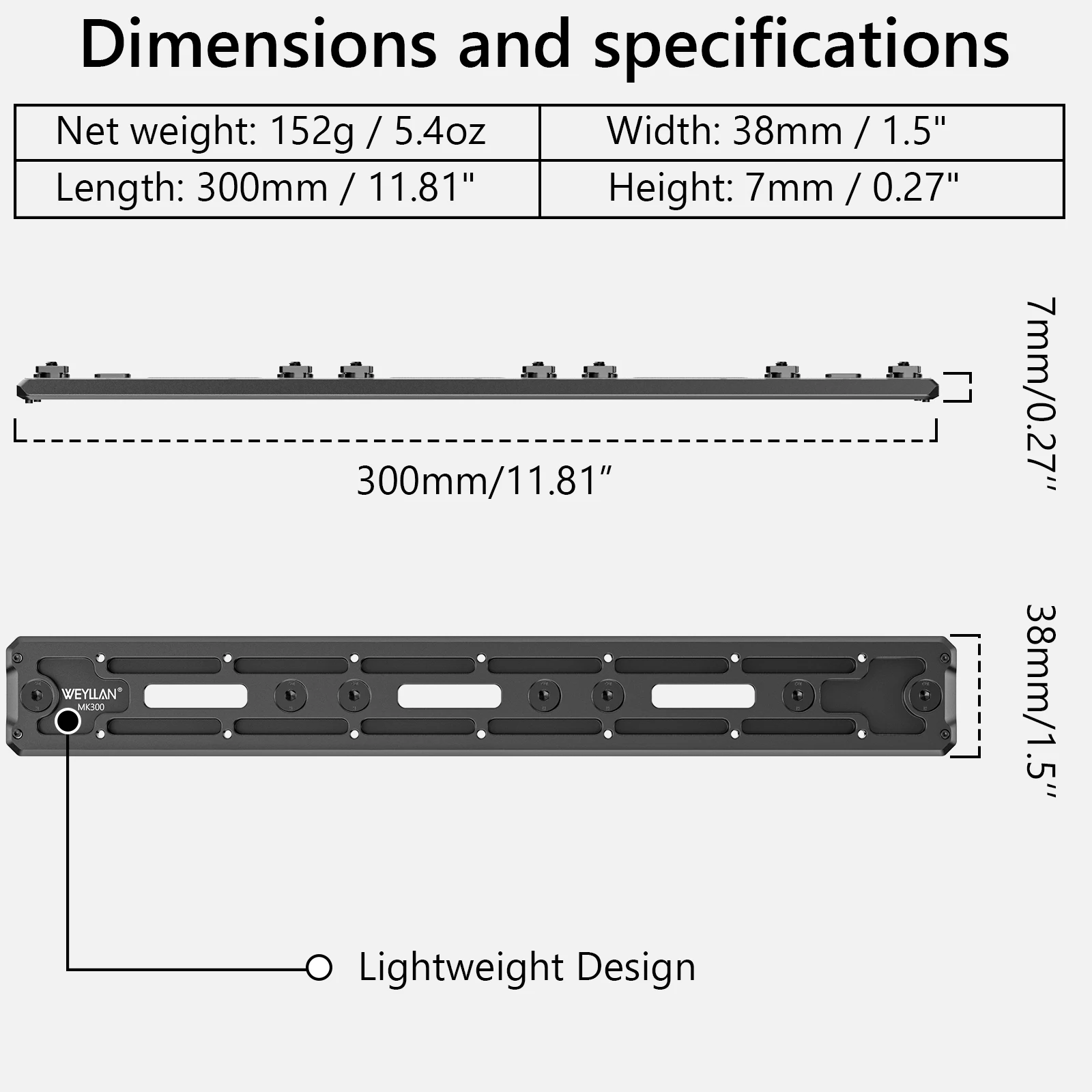 MK80 M-LOK Arca Rail Tripod Bipod Mount Adapter ARCA/RRS Dovetail Hunting Quick