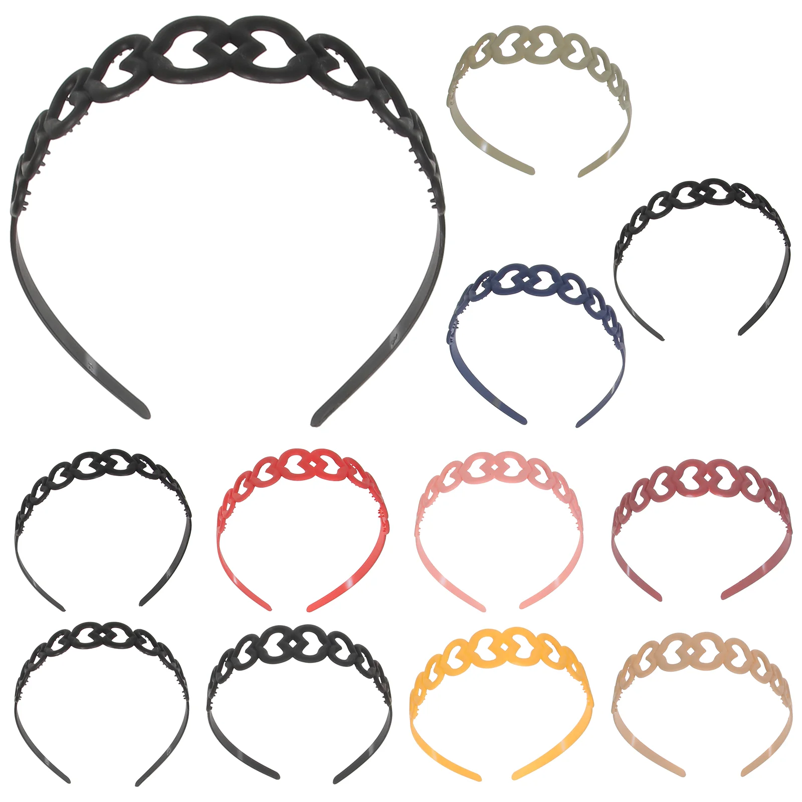 

Party Headdress Decors Heart Headband Hair Bands for Women's Face Washing Headbands