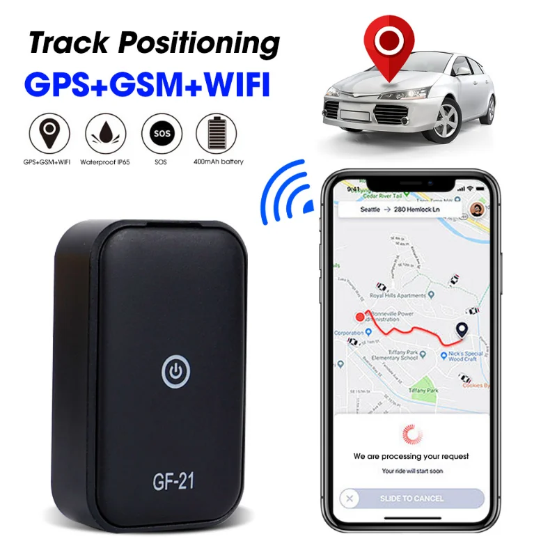 

Mini GF-21 GPS Vehicle GPS Tracker Locator Bluetooth Real Time Tracking Finder Base Station / Wifi/ GPS Positioning Navigatore