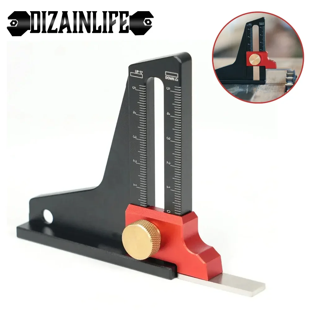 Funien Height Gauge, Aluminum Alloy Height Gauge Dual Scales Home DIY