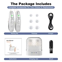 Rechargeable  USB Hearing Aid Behind the Ear Sound Amplifier Elderly Noise Cancelling Deaf Care  Charging case - Image 6