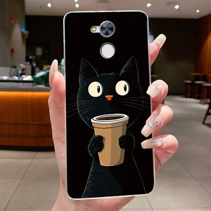 Shockproof Clear TPU Phone Case with Unique Rabbit Lamp and Puppy Design