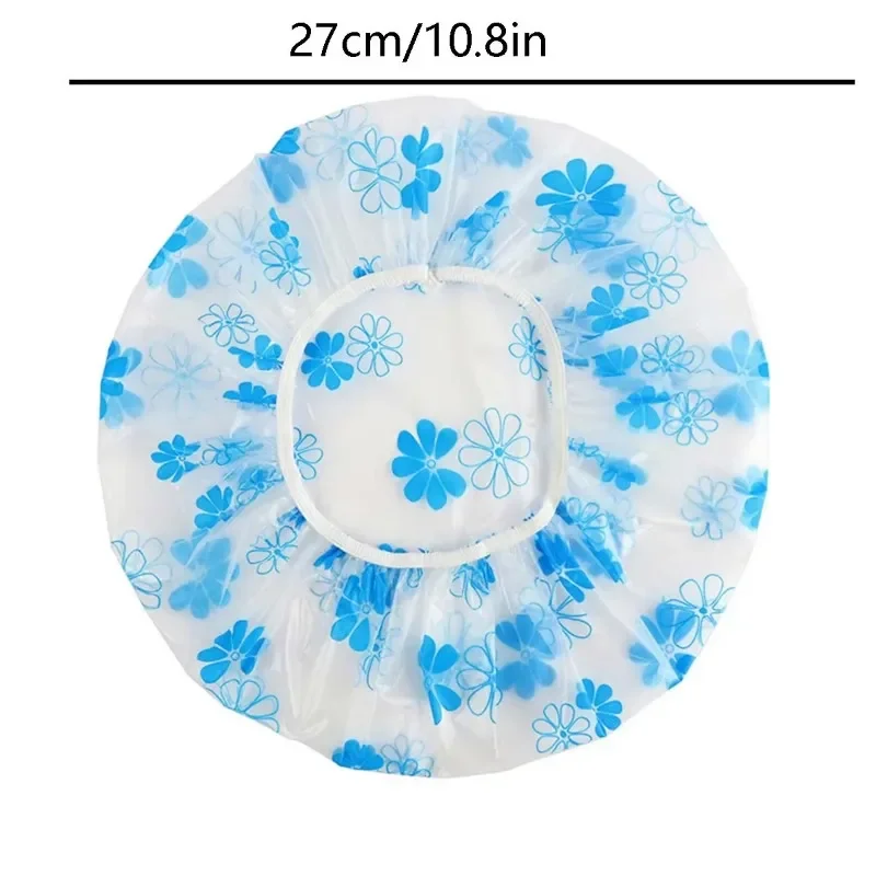 1PC Reusable Shower Cap with Elastic Band Waterproof & Thicken Bathing Hat for Women Perfect for Hair Salon & Home Use