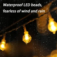 3m (118.11in) Warm White LED Bubble Ball String Lights - Waterproof Crystal Globe Fairy Lights Indoor Outdoor Decorative Lights 5