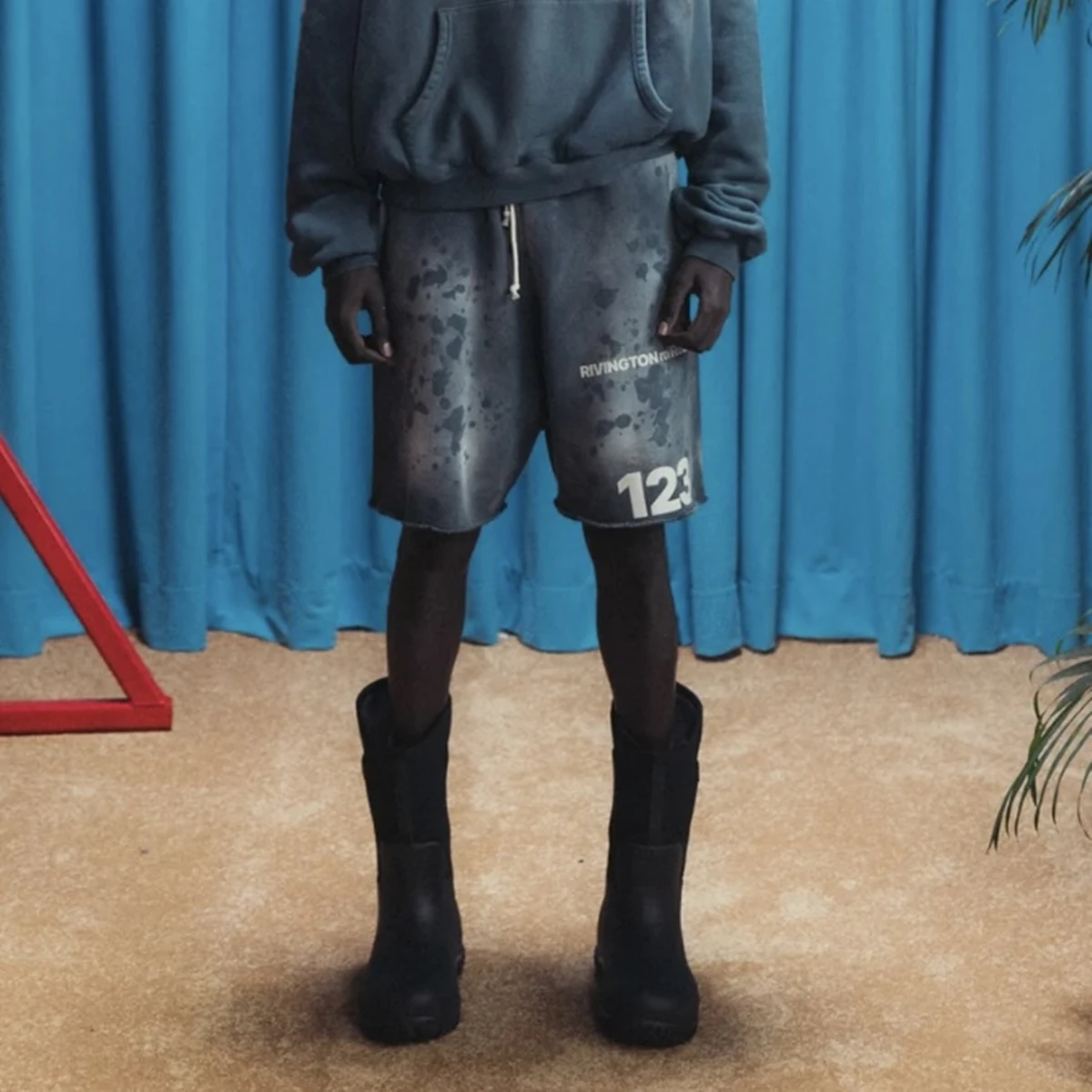 Cooocoll Fashion RRR123 Drawstring Sport Cotton Pants Vintage Washed Old Loose Casual Best quality 1:1 Gym Shorts For Men