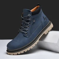 Handmade Men Boots Ankle Winter Leather Shoes Autumn Outdoor Hiking Boots Sneakers Hombres Botas High Top Footwear Anti Slip