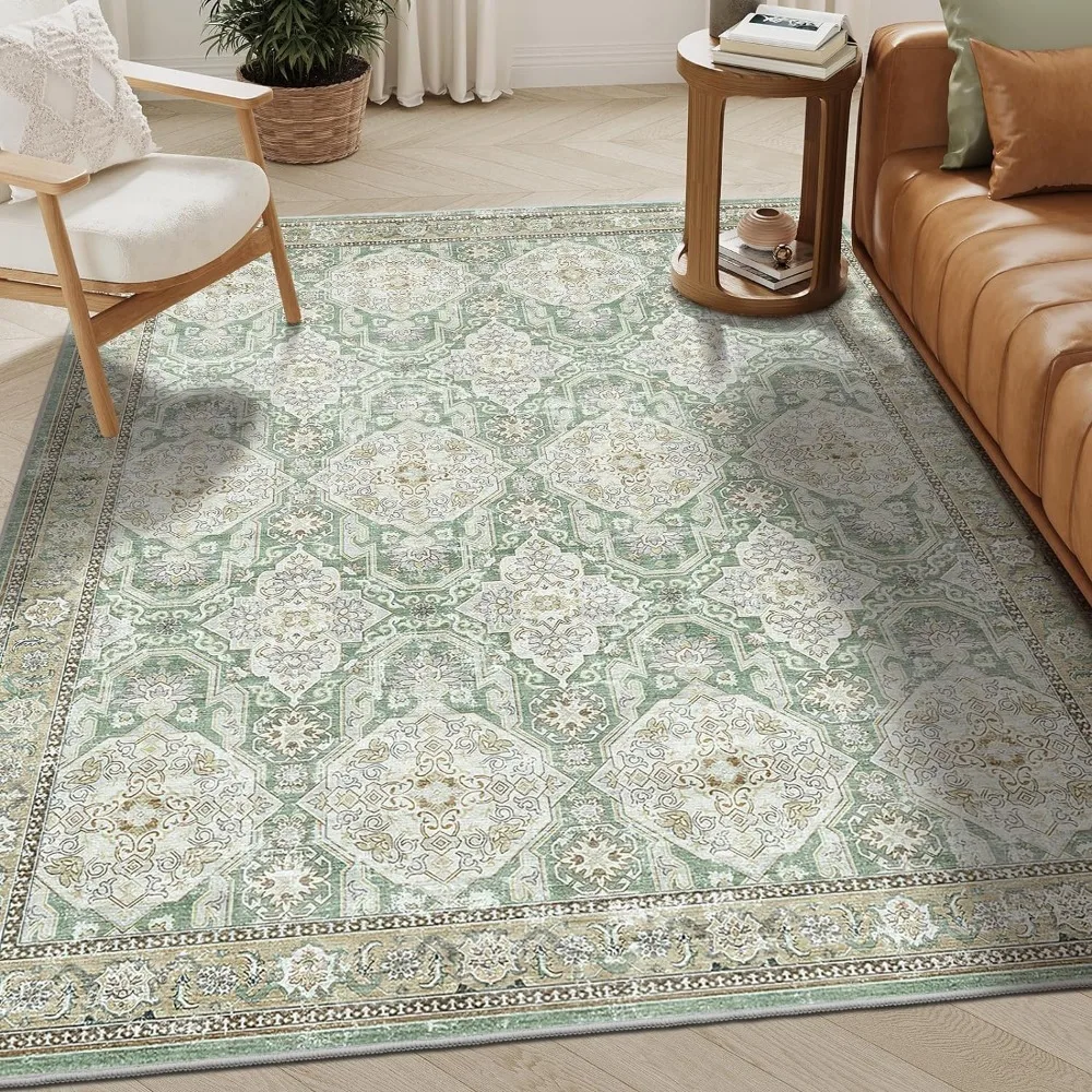 

Washable Rug Carpet Large Stain Resistant Area Rug for Living Room Bedroom Kitchen Dining Room 8x10 Area Rugs Decoration Home