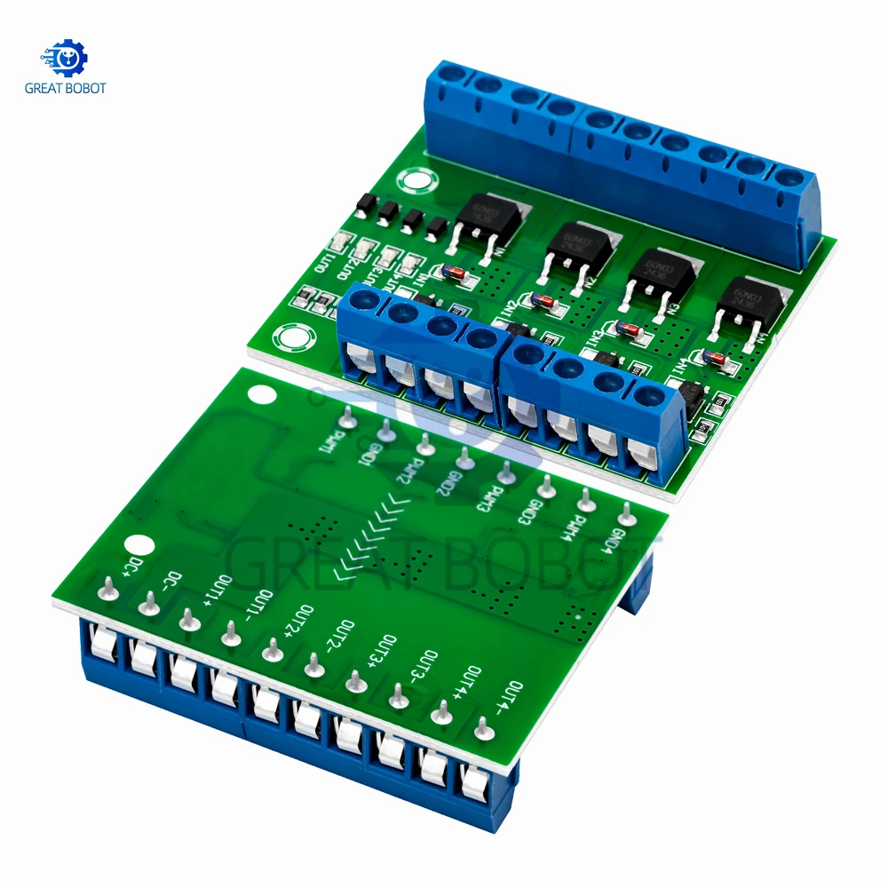 MOSFET 4-Channel Pulse-Triggered Switch Controller Board PWM Optocoupler Isolation Motor LED Lighting DC5V-20V