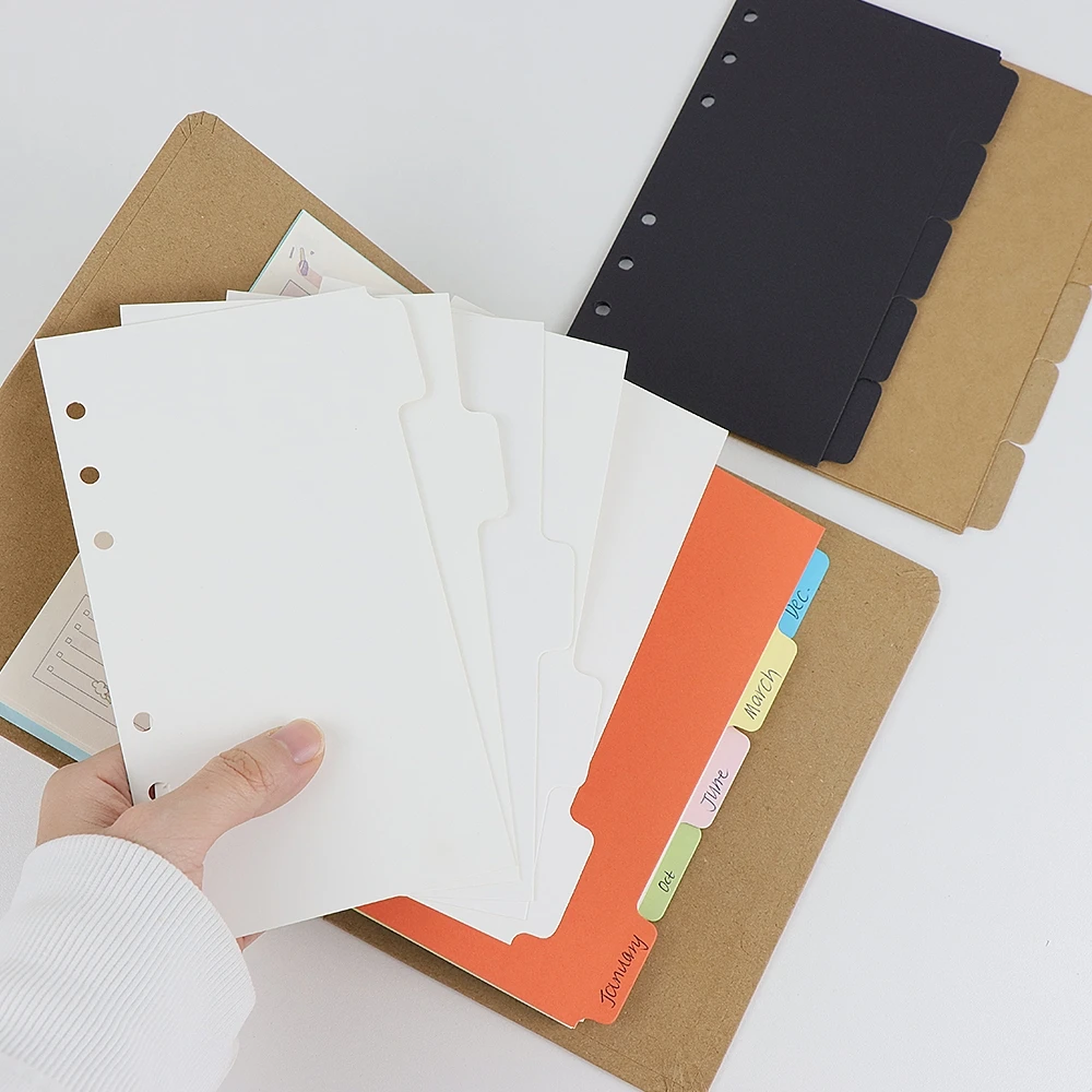 thumbnail image 2 of PATIKIL A4 Notebook Binder, 1 Set Loose Leaf Book Ring Binder 8 Divider Tab 30 Rings 60 Sheets Ruled Paper 100gsm For Office, White 2 of 10