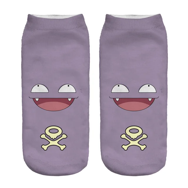 Pokemon cartoon printed women's socks anime figure cute Pikachu Squirtle Bulbasaur socks kids socks girls direct sales 25