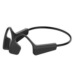 Wireless Waterproof Bone Conduction Sports Headphones with Earhooks (Black)