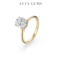 ATTAGEMS Oval Cut 9*7mm D VVS1 Color Solid Real Gold18K Moissanite Ring Jewelry for Women Engagement Wedding Lady's Gift Luxury 1