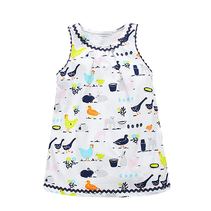 Girls Short Sleeve Summer Dress for 1-6 Years Kids Cotton Casual children's clothing girls dress kids clothes