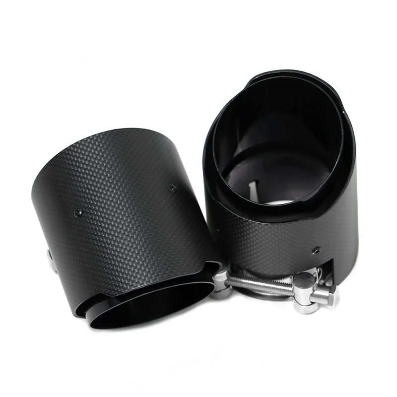 Exhaust Muffler Tip Exhaust Pipe Muffler Exhaust Trim Pipe 4 PCS/lot Carbon Fiber Matte For BMW M2 F87 M3 F80 M4 F82 M5 F10 M6 F12 70mm Nozzle Tailpipe