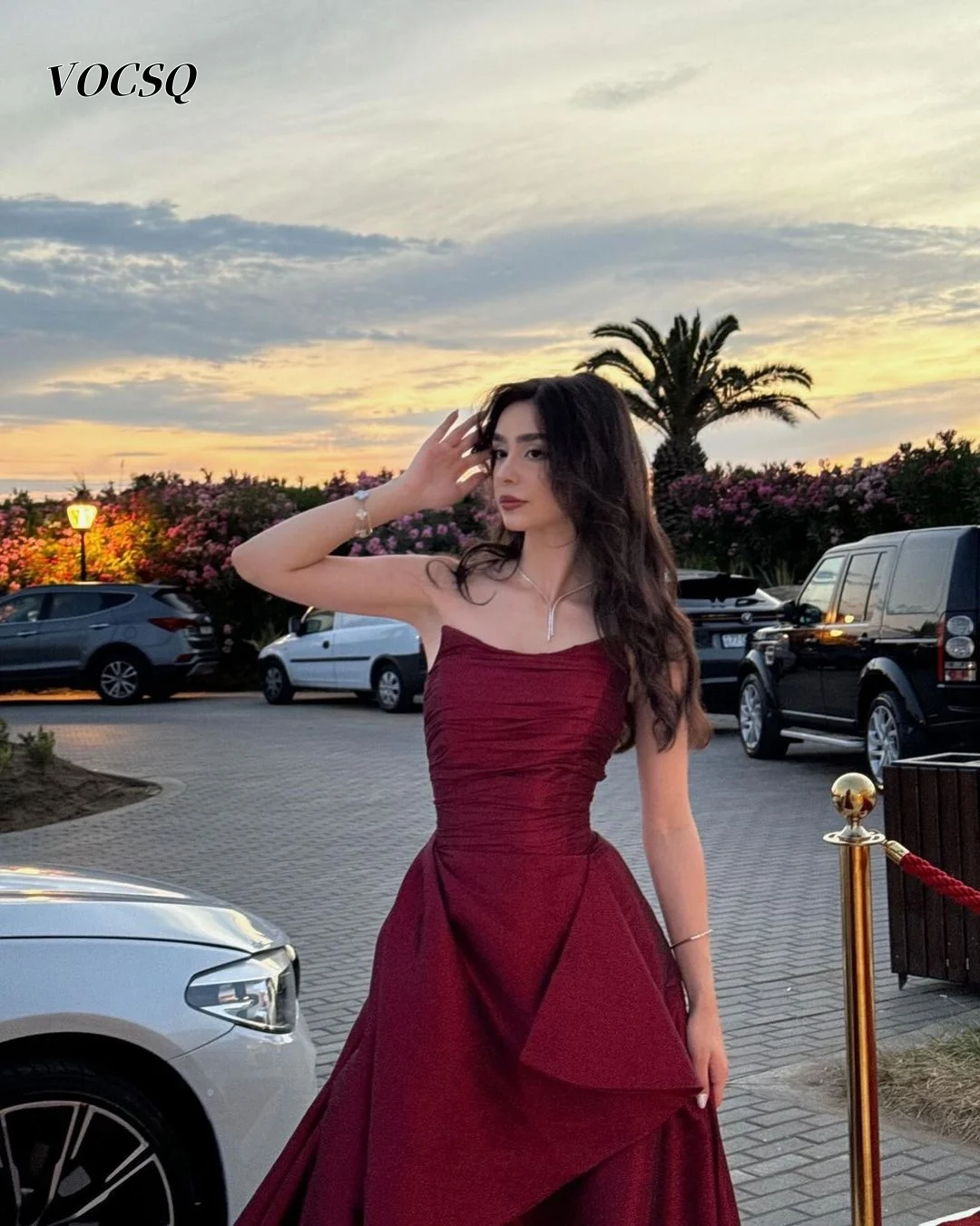 Women Prom Dresses Women's Prom Dresses Off Shoulder Burgundy Satin A Line Party Customized