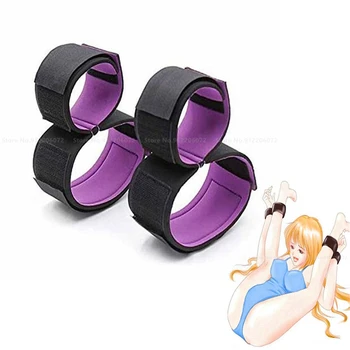 Sex Toys for Woman Couples Handcuffs Open Leg Bdsm Bondage Set Under Bed Restraints Rope Strap System Adult Wrists & Ankle Cuffs 5