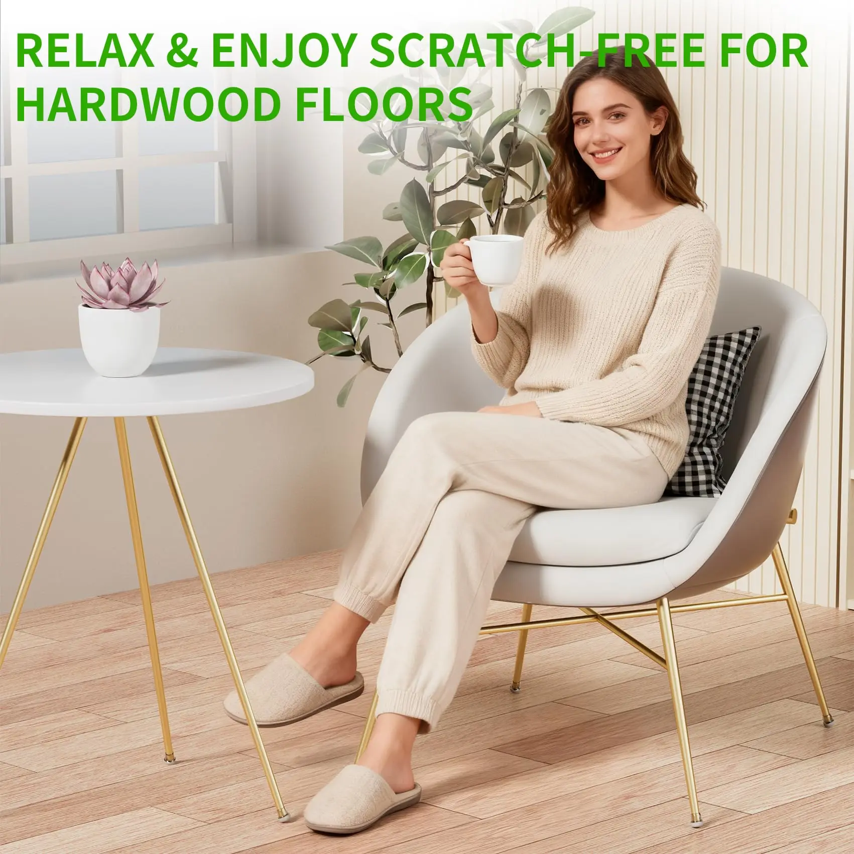 Set of 16 Clear Silicone Chair Leg Floor Protector Covers – Noise-Reducing Furniture Feet Guards