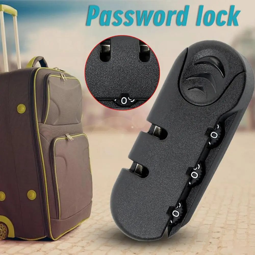 

3 Digit Anti-theft Bag Accessories Fixed Lock Luggage Suitcase Lock Code Lock Locks Combination Padlock