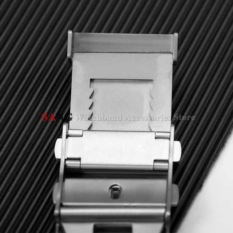 Premium Stainless Steel Adjustable Folding Watch Clasp with Extendable Buckle - Luxury Metal Finish