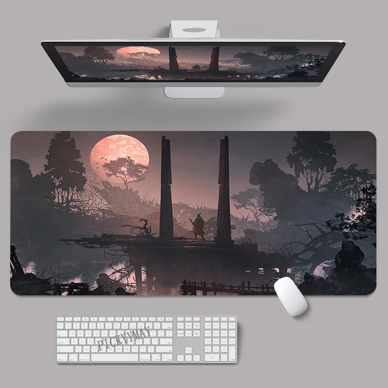 Tapete do Rato do Estilo Chinês Grande Gamer Mousepad Tapete de Teclado Xxxl Tapetes de Rato 90x40cm de Borracha - Imagem 5