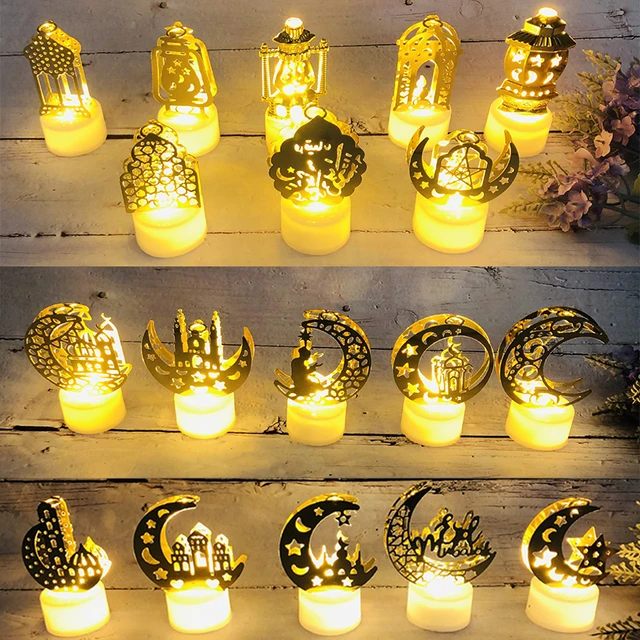 Lanterne LED 3D lumières Ramadan décoration islamique fête décor Ramadan  cadeaux EID Al Adha