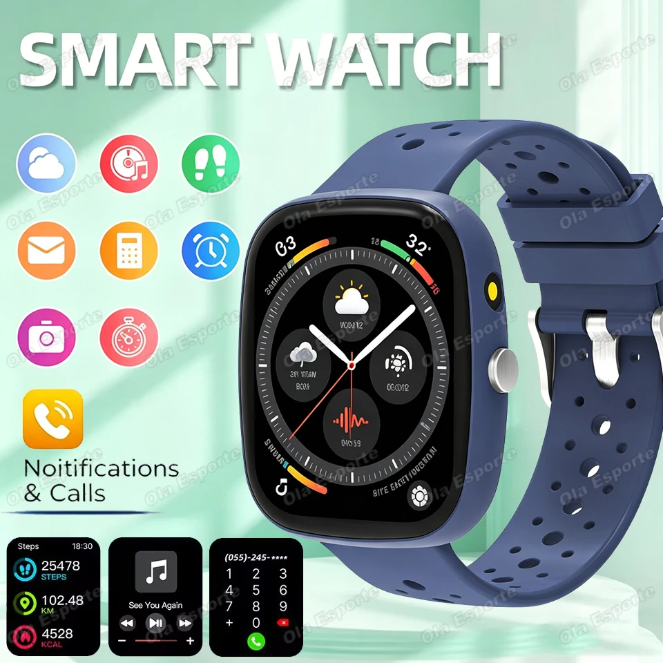 2026 NEW LED Flashlight Smartwatch Wireless Call Watch Dial Remote Camera Music Control Smartwatch Android IOS Men Women Gift 1