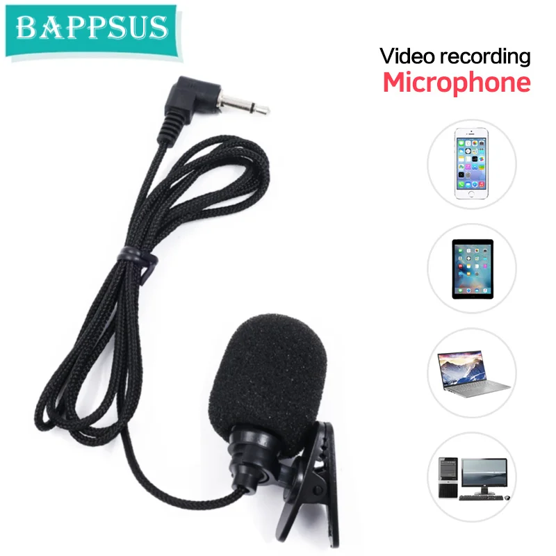 Compact Stereo Wired External 3.5mm Microphone