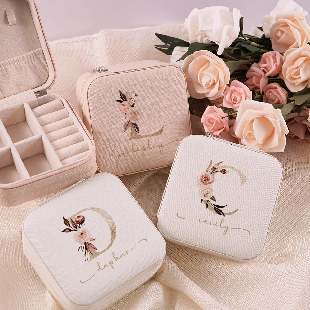 

Customized Jewelery Organizer Box Bridesmaid Gift Ideas Travel Jewelry Box Jewelry Accessories Necklace Storage Boxes