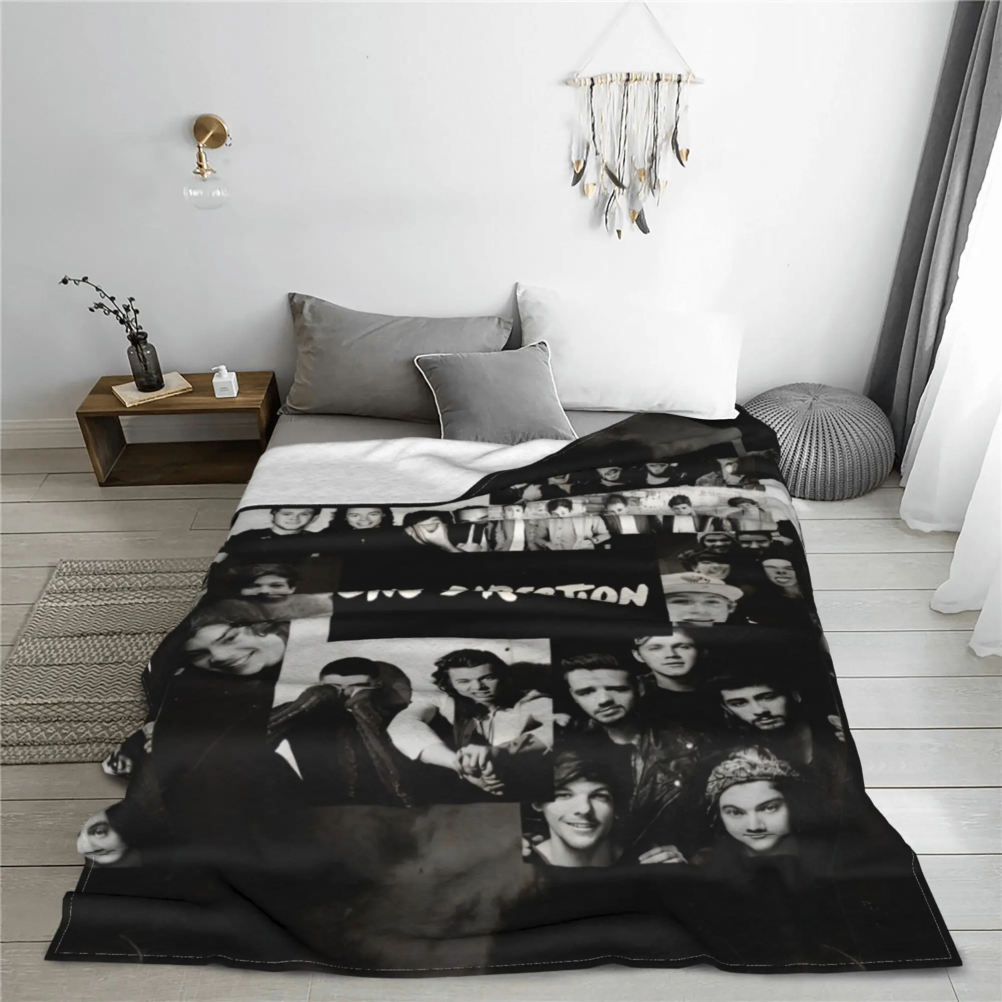 1D Rock One Directions Blankets Flannel Textile Decor   Multifunction Soft Throw Blanket for Home Outdoor Rug Piece 2