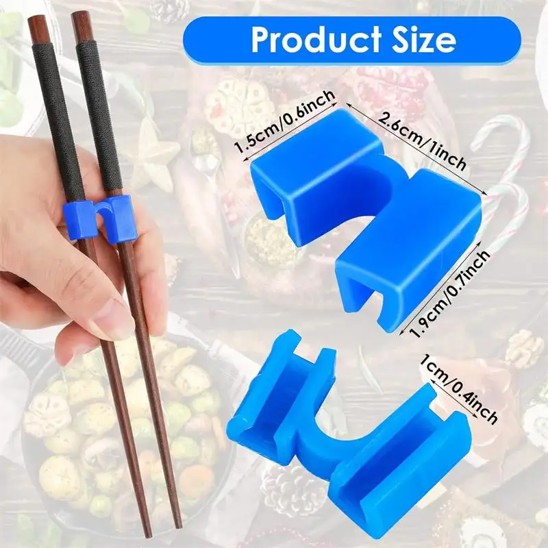 Description Picture 3 of item5 PCS Reusable Chopsticks Helpers Training Chopstick Hinges Connector Practice Chopstick Helper for Adult Kid Beginner Traniner