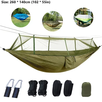 Portable Double Camping Hammock with Mosquito Net 1