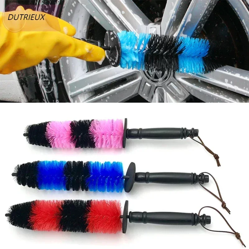 

Car Wheel Rim Detailing Brush Long Soft Bristle Tire Wash Brush Motorcycles Car Truck Motor Engine Grille Cleaning Tool Kit