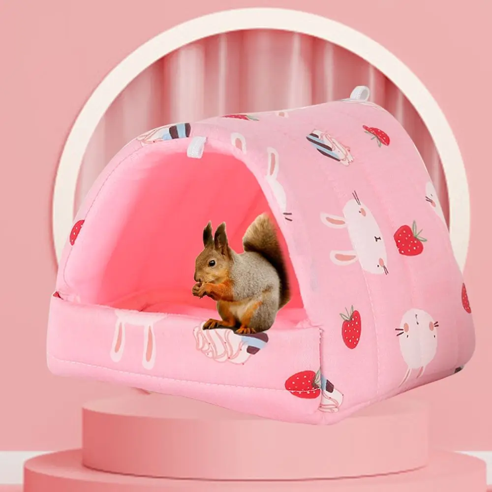 Bequemes Hamster haus Kleintier Schlaf bett weiches Meers chweinchen nest warme Matte Mini käfig für Kaninchen Eichhörnchen matte – Detail 8