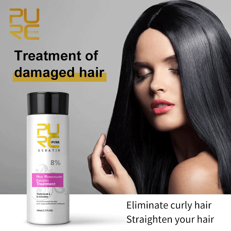 PURC Purifying Shampoo Keratin Hair Treatment Deep Cleaning Smoothing Straightening Hair Care Beauty Health 100ml - 6