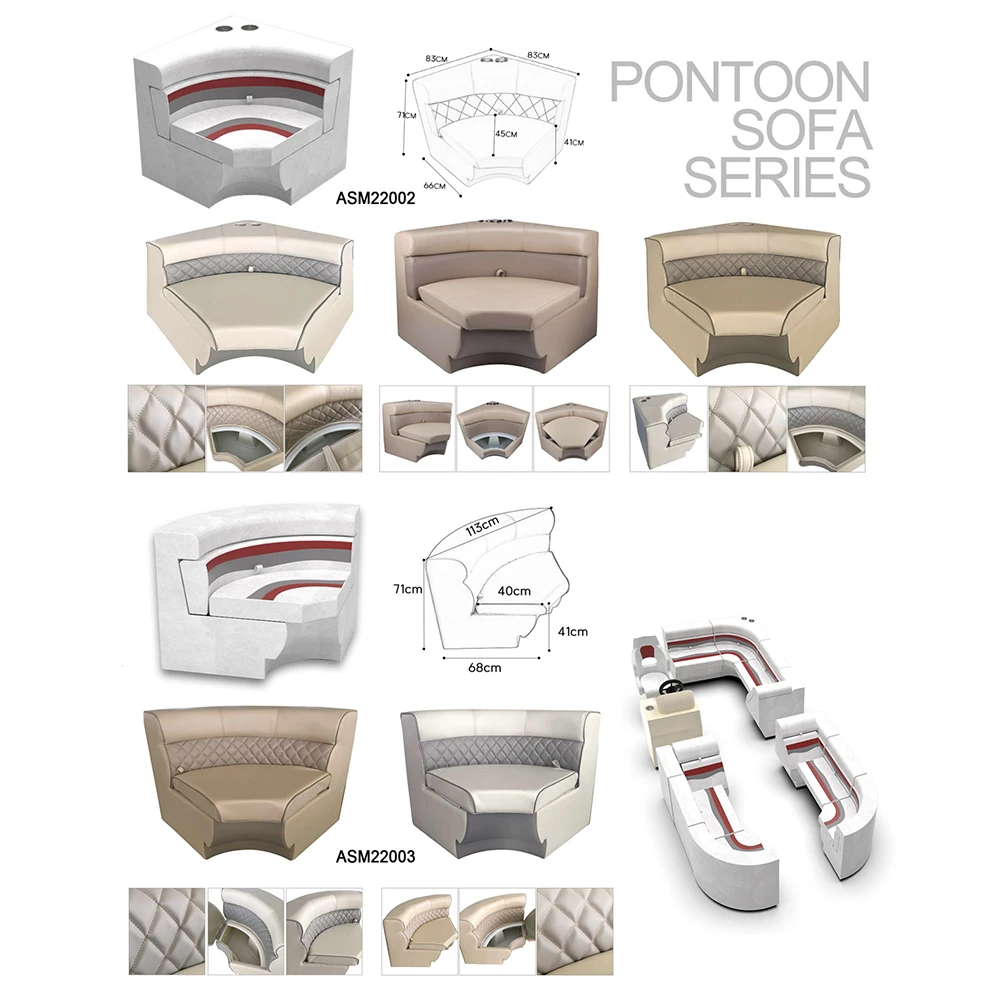 Boating Accessories Boat Sofa Pontoon Boat Furniture with Holder Other Marine Supplies